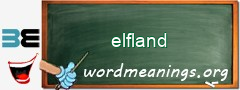 WordMeaning blackboard for elfland